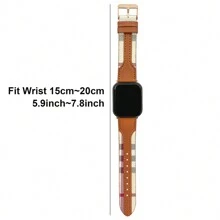 1入組適用於男女的Apple Watch錶帶，尺寸適用於38mm、40mm、41mm、42mm、44mm、45mm、49mm的Apple Watch，皮革替換手錶帶，支援Apple Watch Ultra 9 8 7 6 5 4 3 2 1 SE - 查看 5