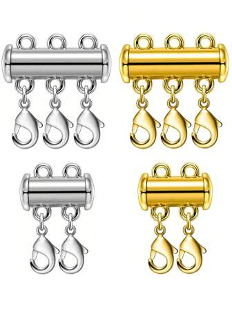 項鍊分層扣滑動連接器，用於多股蛇骨鏈