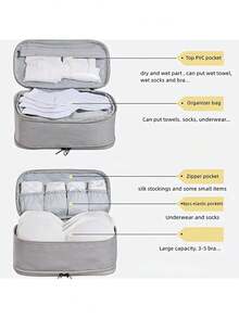 Underwear Storage Bag, Portable Zipper Underwear Organiser For Traveling, Women's Lingerie & Underwear Accessories - Multicolor - View 3