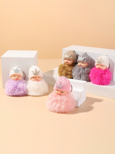 قبعة تاج من القطيفة مصنوعة يدويًا 1قطعة. قبعة تاج قطيفة جميلة قلادة دمية مناسبة لزينة الحقيبة المدرسية والمحفظة. هدية إبداعية مثالية للفتيات لزينة الحقيبة المدرسية، لوازم مدرسية كروشيه، هدايا للمدرسين، لوازم العودة إلى المدرسة، ملحقات المدرسين، هدايا للمدرسين، سلسلة مفاتيح قطيفة