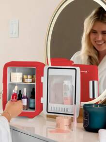 Mini Refrigerator 4L, Bluelander Ideal For 6 Cans Small Size, Large Storage - Merah - View 7