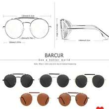 1 Kính thời trang phân cực gọng tròn có thể điều chỉnh theo phong cách Steampunk dành cho nam - Kính thời trang trang trí lai cổ điển - Đầy màu sắc - Xem 4