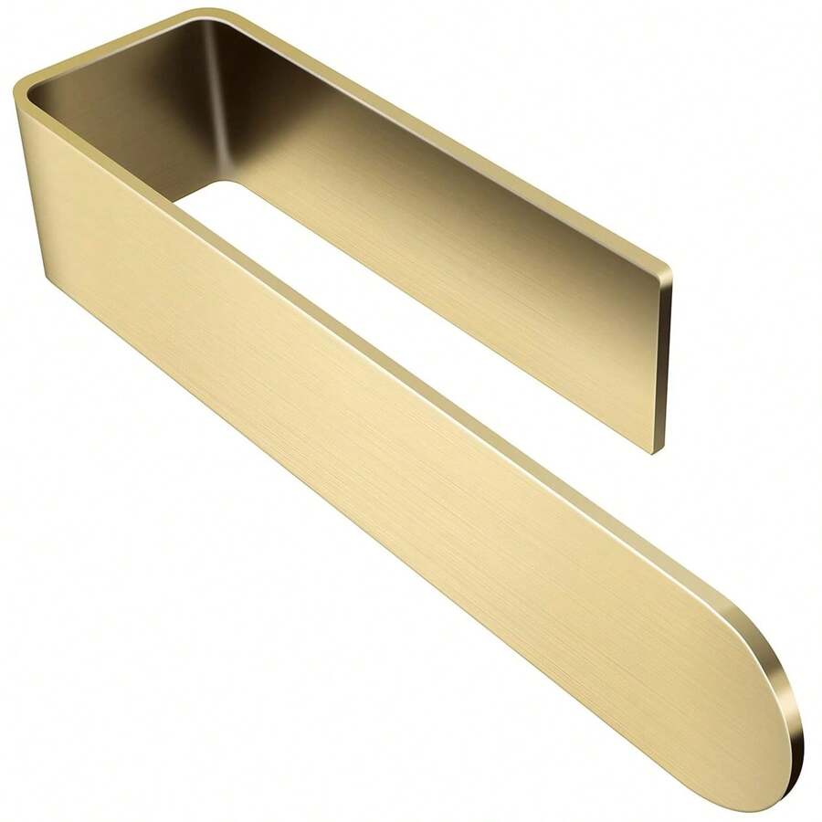 1入組毛巾架/手巾架，用於粘貼式毛巾架/毛巾環，適用於浴室牆壁、廚房、房車，不銹鋼拉絲銅金色表面處理 - 金色 - 查看 1