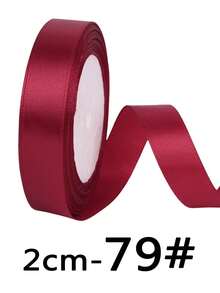 22米/卷實色絲帶不同寬度，適用於DIY手工、蛋糕盒和花卉裝飾、禮品包裝、生日派對裝飾、婚車裝飾、紅色編織絲帶，非常適合烘焙、工藝品、髮箍、髮飾、蝴蝶結、婚禮裝飾、手工製作邀請卡、花束、聖誕節、萬聖節、情人節、母親節、七夕節 - 1Pcs - 查看 21