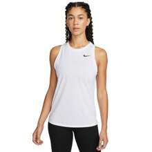 Nike Women's Dri-FIT Training Tank Top - White/Black - View 1