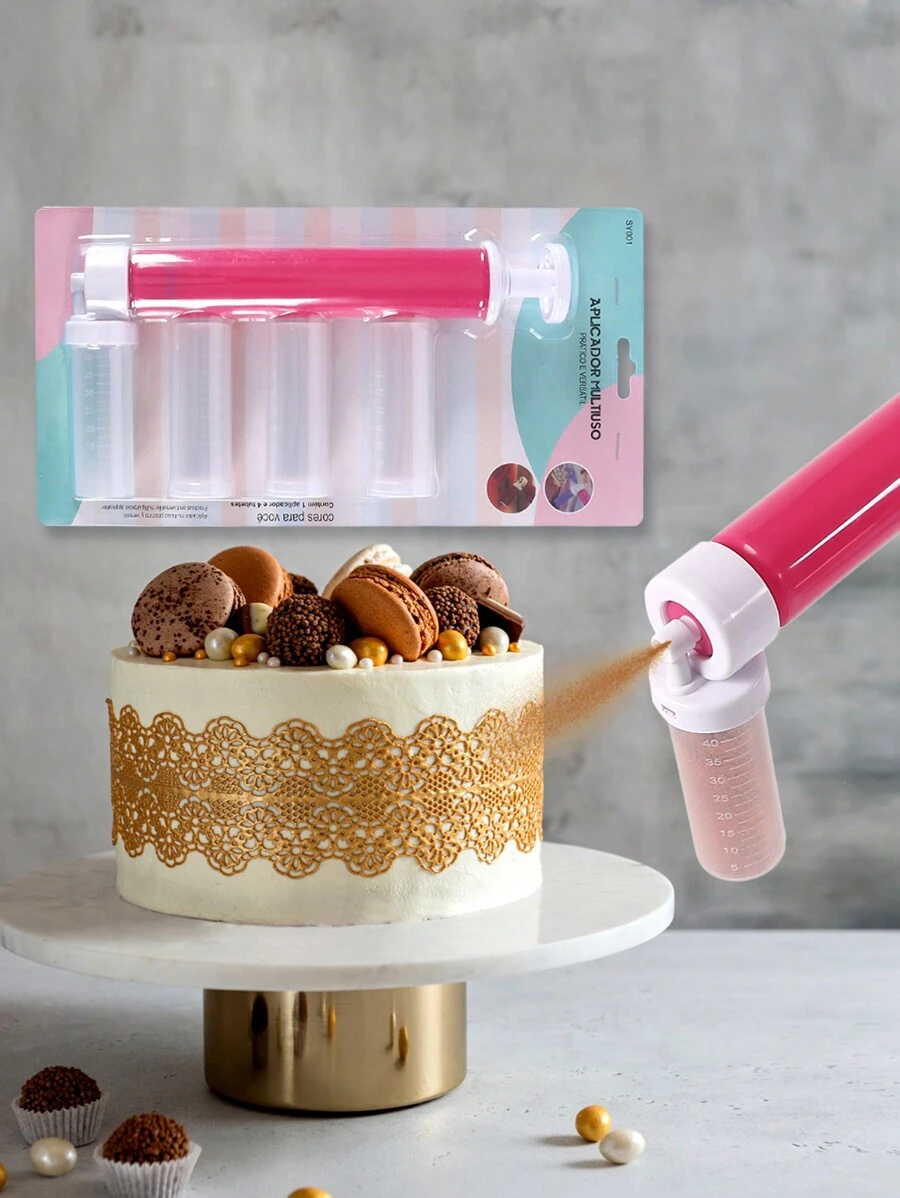 Manual Pastry Airbrush Gun Cake Sprayer Airbrush For Cake Kitchen Pastry Tool - Red - View 1