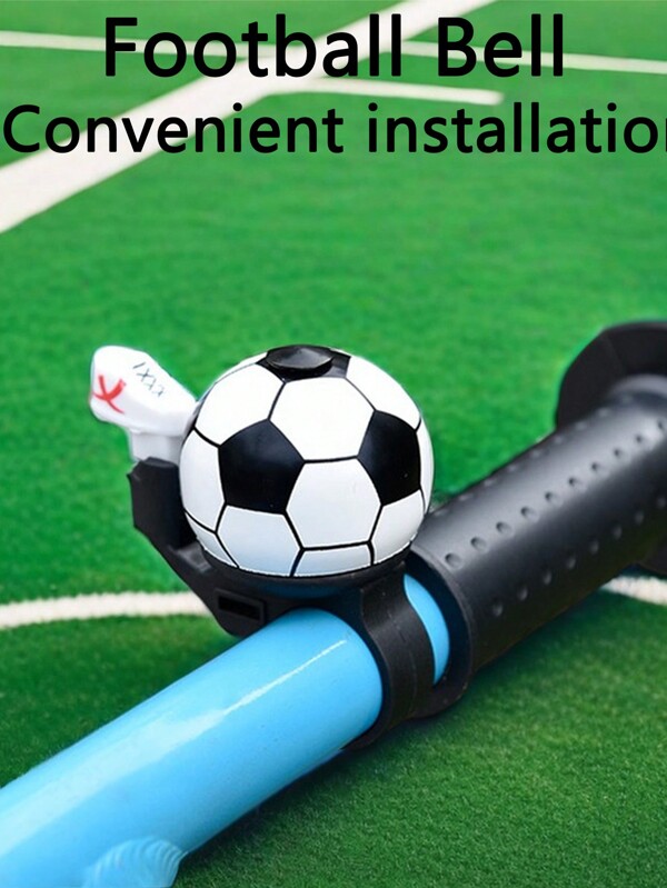 Timbre de bicicleta de montaña al aire libre, diseño de dibujos animados con patrón de balón de fútbol para bicicleta