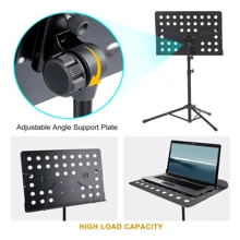 Atril Para Partituras Ajustable Reforzado Portátil/funda,Atril de música, portátil y con altura ajustable de 73cm a 145cm (28.7 pulg. a 57 pulg.)