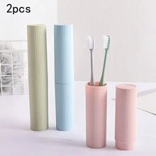1/2/3/4/5 Pcs Random Color Travel Toothbrush Holder Case,Boho Vibes - Multicolor - View 17