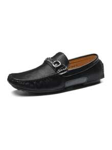 Men's  Black Penny Loafers Moccasins Shoes - 黑色 - 查看 4