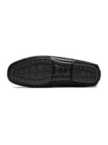 Men's  Black Penny Loafers Moccasins Shoes - 黑色 - 查看 7