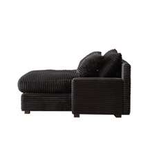 LZ Home Modern Luxury Sofa Couch For Living Room Quality Corduroy Upholstery Sleeper Sofa Bed Daybed - 黑色 - 查看 6