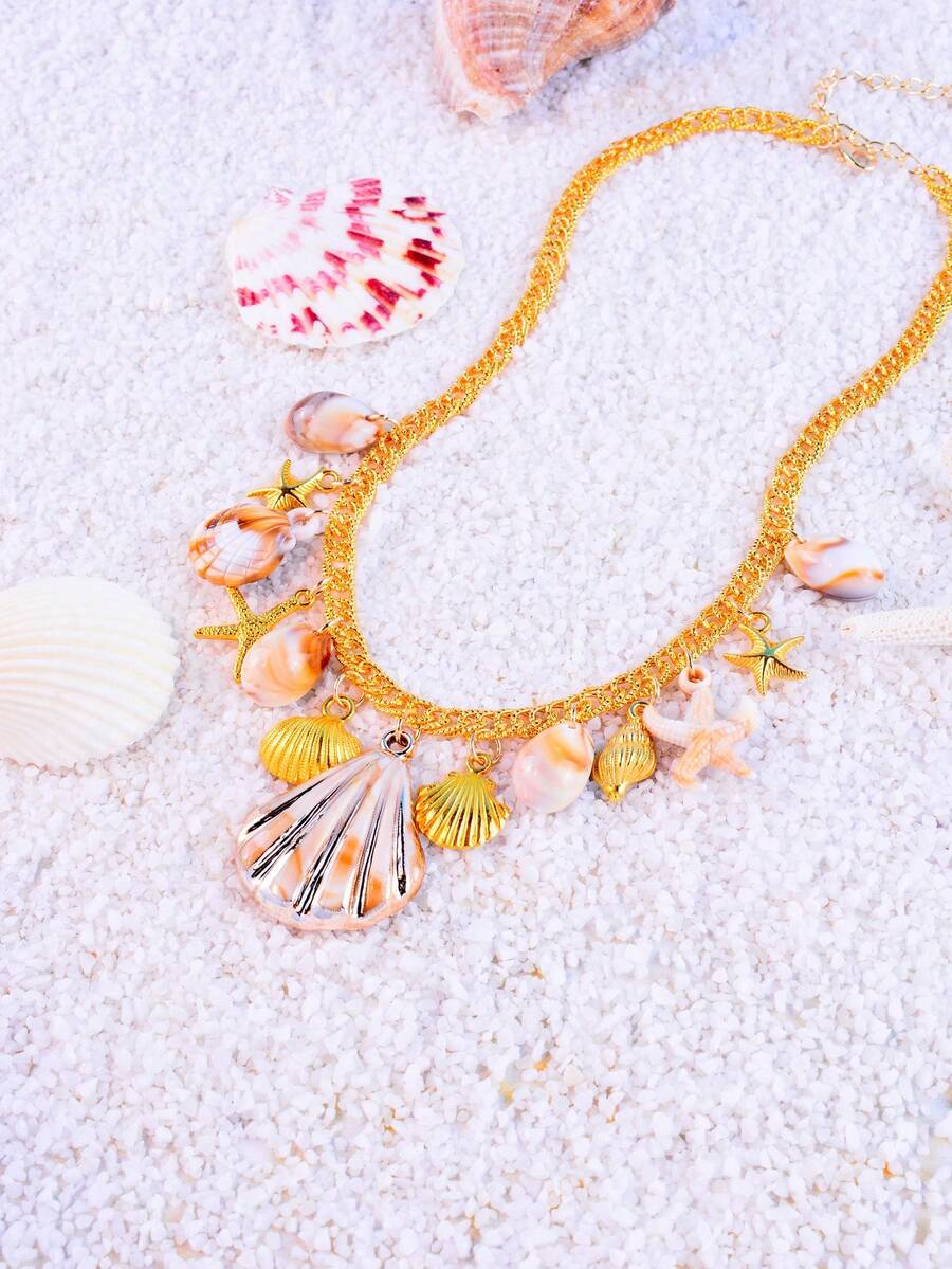 1pc Latest Fashion European And American Style Seashell Necklace For ...