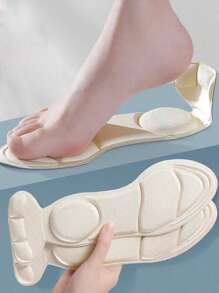 After 1 Pair Of High Heel Insole Female Soft Sole Stick Insole Can Be Cut For Women High Heels Women Pumps And Men Sneakers Shoes Summer - Beige - View 2