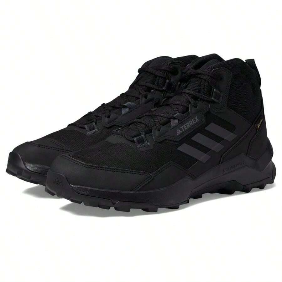 Adidas 户外 Terrex Ax4 Mid GORE-TEX® 鞋 - 黑/碳/灰 - 查看 1