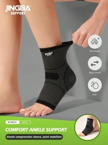 JINGBA SUPPORT 1pc Knitted Breathable Unisex Ankle Support For Home, Sports - Black - View 1