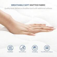 10 Inch Pocket Sprung Hybrid Mattress With Breathable Soft Fabric For Pressure & Back Pain Relief, Medium Firm - Blue and White - View 3