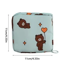 1 件可重复使用的防水零钱包，可洗女性卫生袋，户外卫生巾收纳袋，多用途旅行收纳袋，女士、女孩、旅行、万圣节、圣诞节、返校化妆包