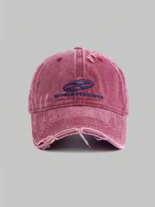 1pc Unisex Solid Color EPOWER Letter Embroidery Distressed Vintage Fashion Baseball Cap, Suitable For Daily Outdoor Streetwear - Multicolor - View 10