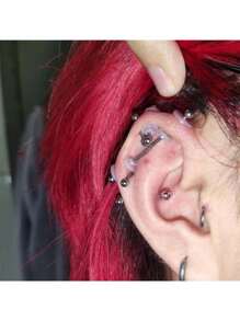 10/30/60Pcs Silicone Fixed Piercing Healing Discs Soft Flat Spacer Washer Anti Hyperplasia Anti-Sagging For Nose Ear Cartilage