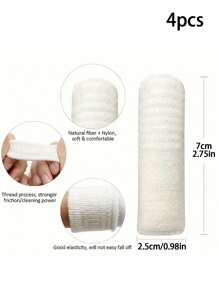 4入組狗狗用指套牙刷，360度柔軟狗狗指套牙刷，耐用可水洗寵物口腔清潔工具