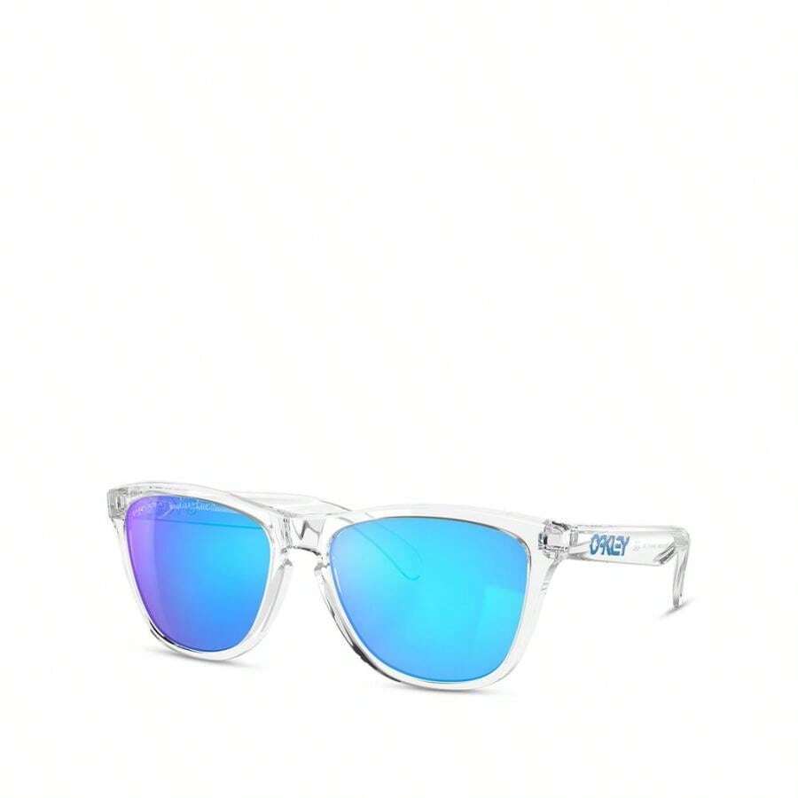 Oakley Kính mát vuông phân cực Frogskins Prizm, 54mm - Rõ ràng/màu xanh rắn - Xem 1