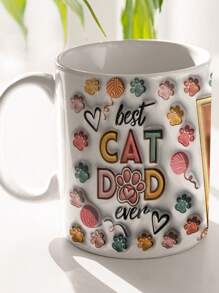 1 件定制宠物照片马克杯、定制宠物照片马克杯、定制照片咖啡杯、定制狗或猫照片马克杯、定制 11 盎司马克杯、定制 3D 充气效果印刷马克杯、个性化宠物照片马克杯、多功能、耐用、装饰性、可重复使用、精致、时尚、高品质、色彩鲜艳、适合男士、周年纪念、情人节、母亲节、生日、父亲节、毕业典礼、婚礼、乔迁之喜的理想礼物 - Cat Dad - 查看 7