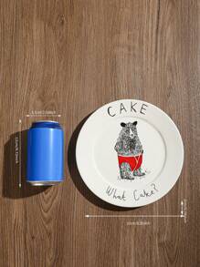 1 件陶瓷餐盘，厨房餐具牛排盘，西式托盘，用于牛排、甜点、小吃的餐具，适用于户外、家庭、厨房、派对、生日、礼物、学校用品 - 白色 - 查看 14