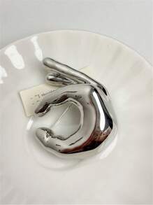 European And American Style Clothing Accessory Metal 'OK' Hand Sign Brooch Pin Unique Badge For Men And Women - Gold - View 3