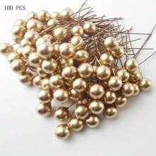 100 件圆球浆果仿真泡沫水果樱桃小红果牡丹水果配件浆果装饰品、餐桌装饰、餐桌摆件、人造花、塑料花 - 100pcs - 查看 10