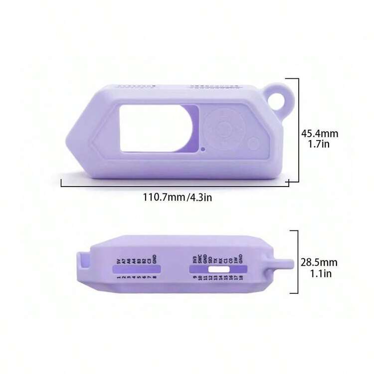 Funda de silicona para Flipper Zero, funda protectora suave para dispositivo Flipper Zero, cubierta protectora a prueba de rasguños para Flipper Zero WiFi con mosquetón - Multicolor - Añade 4