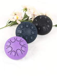 4.5 Inch 8 Notes Handpan Drum, Mini Steel Tongue Drum, Portable Hang Drum, Hand Drum, Beginner Simple Percussion Instrument, Ramadan Gift