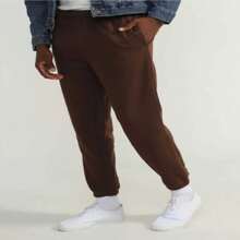 Calça Moletom jogger Masculina Academia Corrida Slim Cores Novas. - Café - Visão 1