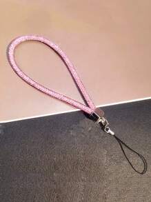 Fashionable Multi-Color Mobile Phone Hanging Strap, Short/Long Wrist Style With Rhinestone Chain For Women, Handmade Luxury Rhinestone Pendant Gifts For Mother, Family, Friends, Birthday, Holiday Phone Charm, Phone Chain