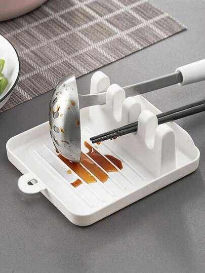 1pc Plastic Spill-Proof Pot Lid, Modern White Multifunction Spill Proof Lid Lifter For Kitchen