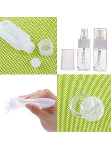 10入組不漏水旅行瓶子套裝分裝瓶，便攜式化妝品包裝噴霧瓶、乳液瓶、面部清潔露、沐浴露分裝瓶空化妝品噴霧瓶，用於儲存乳液、洗髮水、護膚霜和肥皂透明化妝品容器，方便整潔地儲存旅行配件 - 彩色 - 查看 12