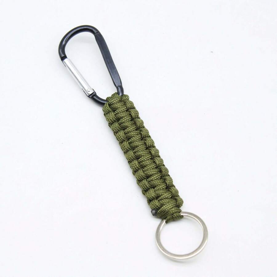 Outdoor Survival Mountaineering Keychain, Umbrella Rope Braided Keychain Loop Pendant Keyring, Umbrella Rope Keychain, Party Gift Keyring - Multicolor - View 1