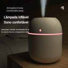 Mini Umidificador Difusor Aromatizador Egg Portátil Usb Led Aromatizador De luz noturna LED para carro quarto escritório   Ambiente Purificador nano atomizador - Multicolorido - Visão 2