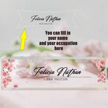 Plaque de nom de bureau personnalisée, plaque de nom gravée en rectangle, plaque de nom personnalisée en acrylique pour bureaux, cadeaux personnalisés d'appréciation pour médecin, cadeaux personnalisés d'appréciation pour infirmière, meilleur présent pour collègue, cadeaux de plaque de nom personnalisé pour homme, cadeaux personnalisés de nom pour femme, décoration de bureau, ornements de bureau en acrylique