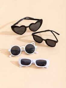 4pcs/3pcs/1pc Fashionable Eyeglasses, Adorable Baby & Kids Glasses - Back To School Gift For Children