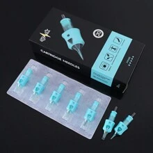 20 piezas/Caja Nuevas Agujas de Cartucho de Tatuaje Profesionales de Alta Calidad - Azul - Ver 6