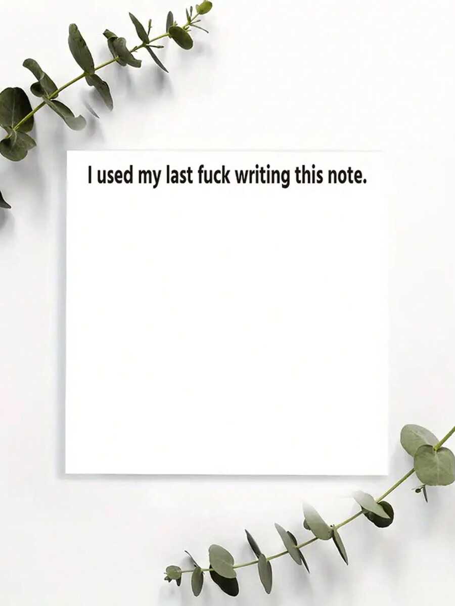 1 SelfAdhesive Notepad With Proverbs, 3x3 Inches, Charming Notepad, Tearable Sticky Note Pad