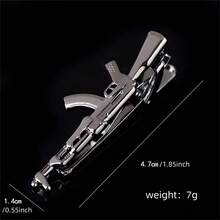 1 pieza Clip de corbata personalizado divertido y genial con diseño de pistola en color negro para hombres - Negro de pistola - Ver 18