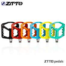 ZTTO Colorful Nylon Bicycle Pedal DU Bushing Bearings XC AM BMX MTB Anti-Slip Big Foot Flat Plastic Mountain Road Bike Pedals - Multicolor - View 1