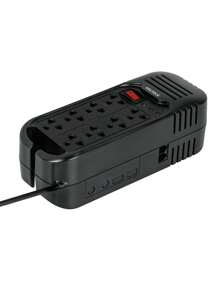 Voltage Regulator 1600 VA / 800 W 8 Contacts, Volteck RV-1600 - Black - View 1