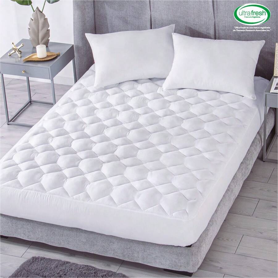 DOUBLE MATTRESS COVER, ADJUSTABLE MATTRESS COVER, MATTRESS COVER, CONCORD ULTRA-FRESH MATTRESS PROTECTOR - White - View 1