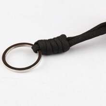 Outdoor Umbrella Rope Braided Keychain Ball, Self Defense Tool With Steel Ball, 7-Strand Umbrella Rope Keyring, Steel Ball Braided Party Keychain