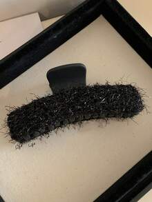 1入韓國風格絨布女士髮飾，適用於濃密髮型的大型髮夾，適用於秋冬每天穿著的上髻髮型 - 彩色 - 查看 9