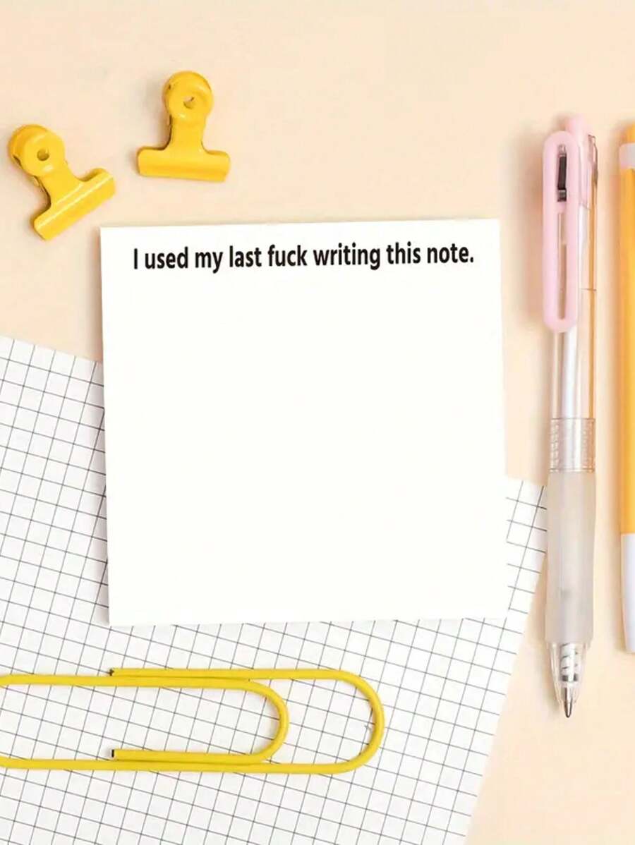 1 SelfAdhesive Notepad With Proverbs, 3x3 Inches, Charming Notepad, Tearable Sticky Note Pad