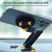 360 ° drehbarer magnetischer Autotelefonhalter Autonavigation Magsafe Telefonständerhalterung Faltbarer Telefonhalter